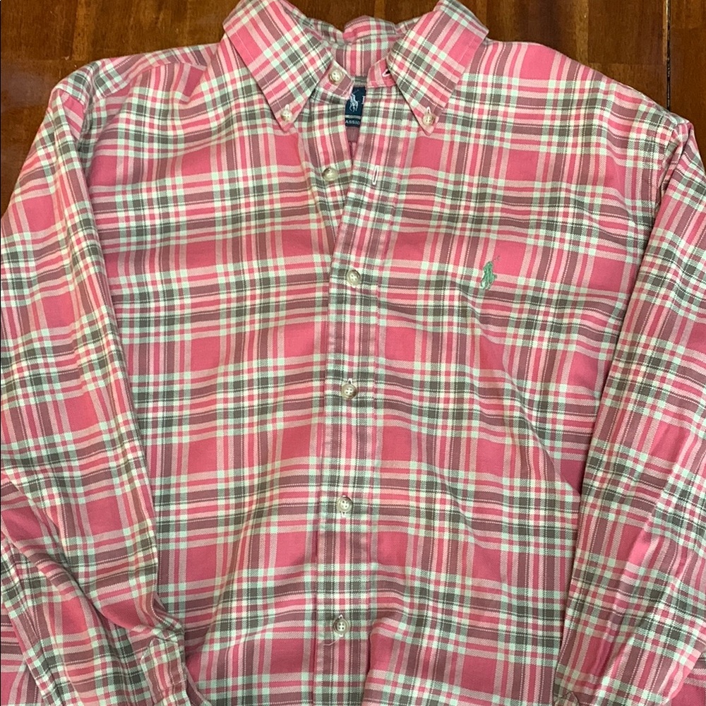 Men's Polo Plaid Shirt